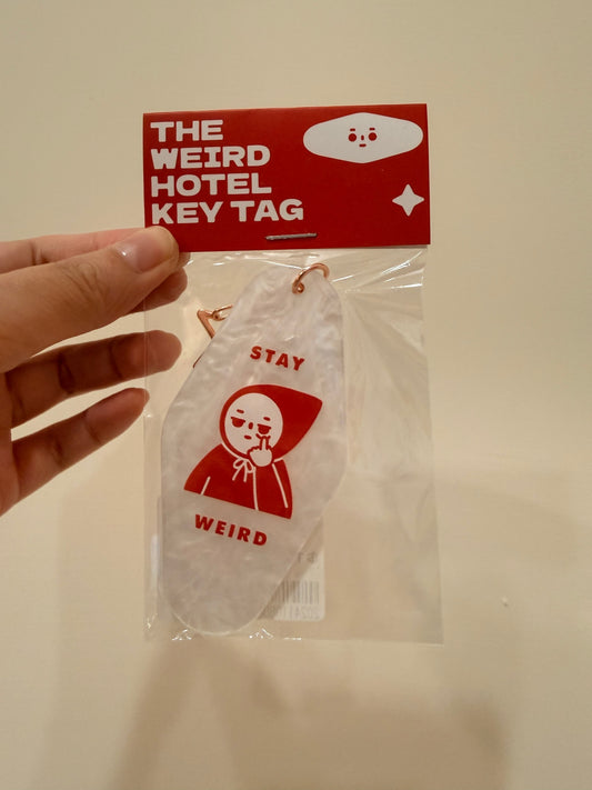 THE WEIRD HOTEL KEY TAG