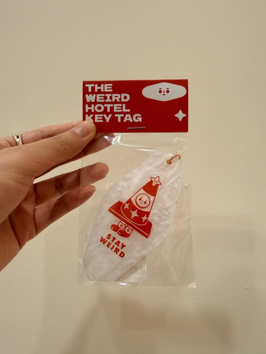 THE WEIRD HOTEL KEY TAG